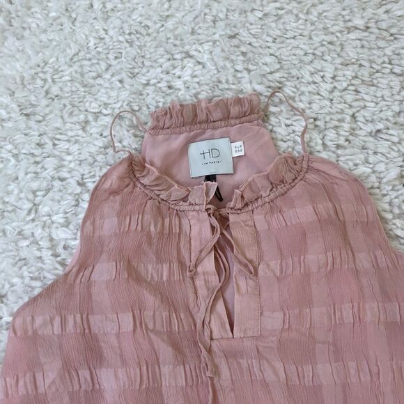 Anthropologie Silk Cami Shadow Pane Top Blouse - Picture 6 of 8